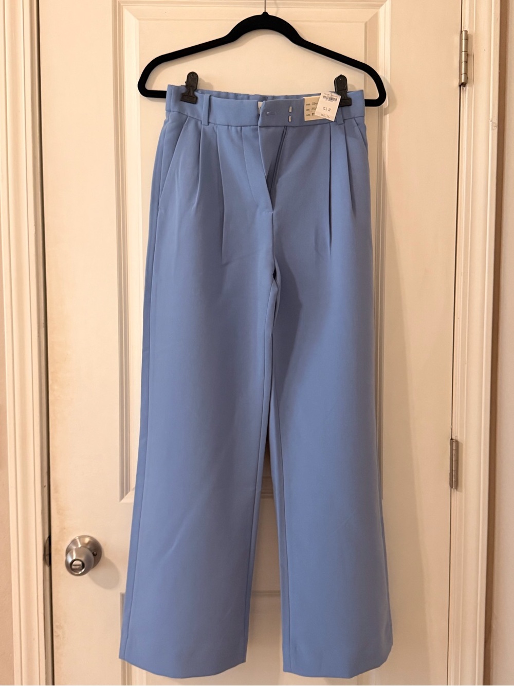 Abercrombie & Fitch Sloane Light Blue Wide-Leg High-Rise Pants- 25 short
